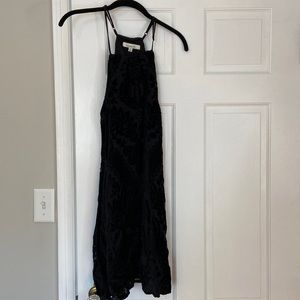 Francesca’s Black Velvet Dress